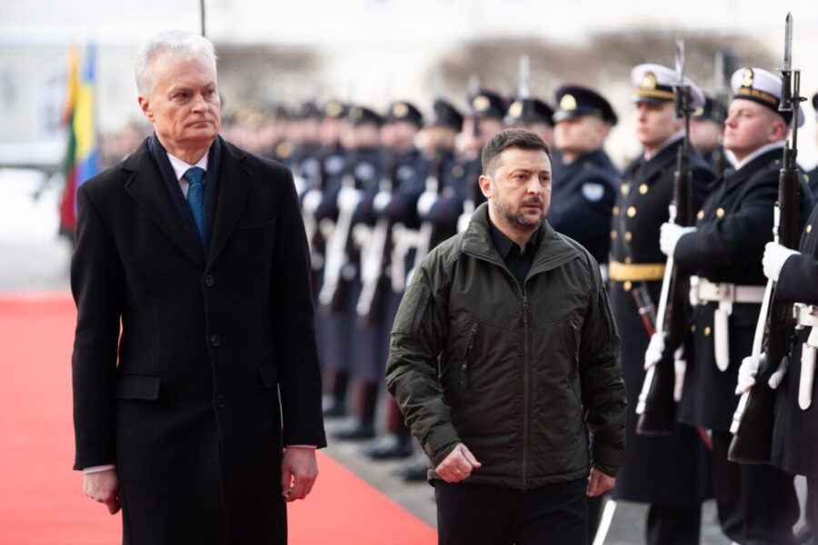 Oficiali Ukrainos pirmosios poros pasitikimo ceremonija. ELTA / Ervin Rauluševičius nuotr.