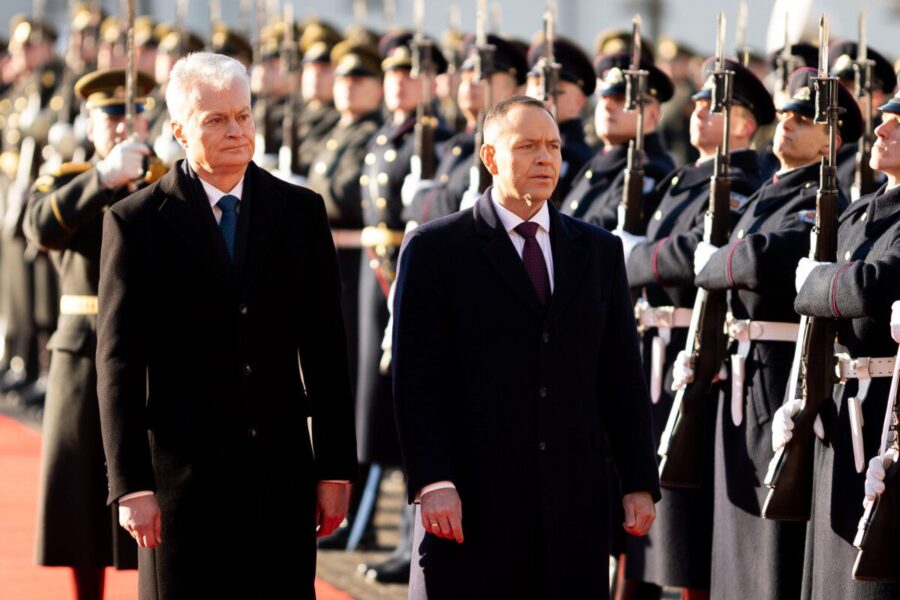 Oficiali Lenkijos pirmosios poros pasitikimo ceremonija. ELTA / Ervin Rauluševičius nuotr.