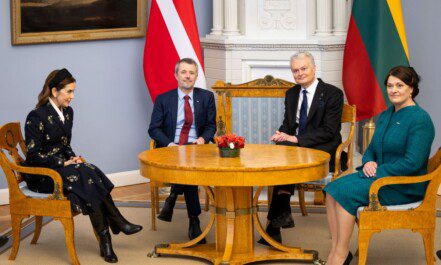 Karalienė Mary, Danijos karalius Frederikas X, Gitanas Nausėda, Diana Nausėdienė. ELTA / Andrius Ufartas