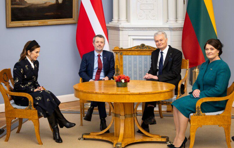 Karalienė Mary, Danijos karalius Frederikas X, Gitanas Nausėda, Diana Nausėdienė. ELTA / Andrius Ufartas