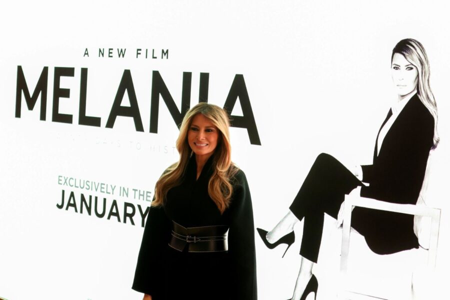 Trumpas ir pirmoji ponia dalyvavo milijonus dolerių kainavusio dokumentinio filmo „Melanija“ premjeroje. EPA-ELTA