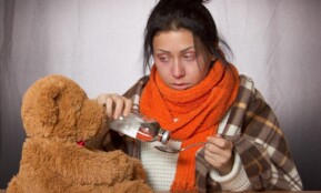 young woman, flu, medicine, toy, flu, flu, flu, flu, flu