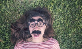 grimace, funny, expression, mask, happy, queer, people, portrait, nature, person, emotion, fun, adult, man, human, hair, face, head, happiness, cheerful, grass, girl, woman, glasses, frames, brunette, eyebrows, moustache, green happy, green grass, green funny, green portrait, green glass, green frame, green hair, green human, green glasses, green happiness, green fun