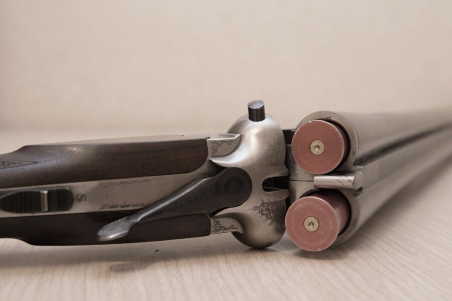 vintage gun, double-barrelled gun, old-fashioned gun, weapon, hand gun, vintage hand gun