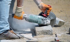 cutting granite stones, bending, work, granite, stones, separate, tool, construction work, diy, angle grinder, machine, energy, dust, granite stone, handyman, to cut, flexing, flex work, power, work, work, work, work, work