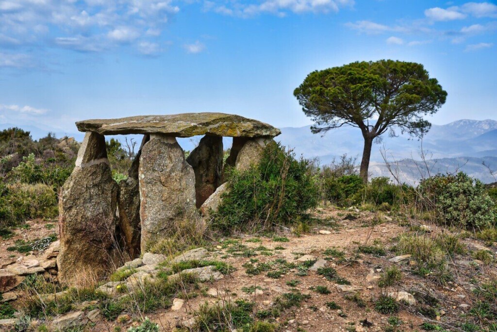 dolmen, menhir, granite, landscape, megalithic, archaeology, culture, nature