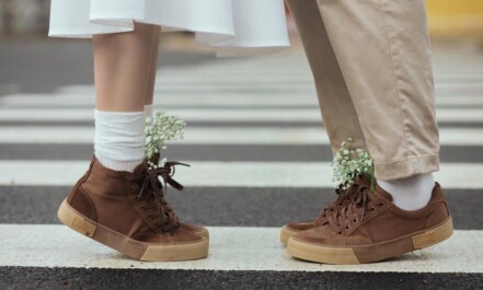 shoes, couple, road, footwear