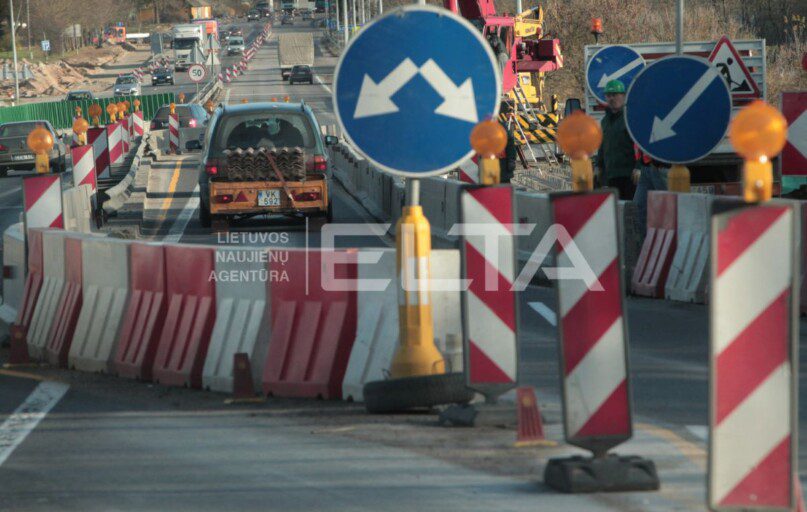 Automagistralės remontas. Dainiaus Labučio (ELTA) nuotr