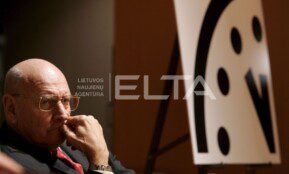 Pasaulio pabaigos laikrodis. EPA-ELTA nuotr.