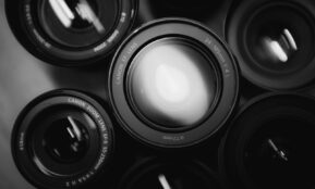 six black zoom lenses