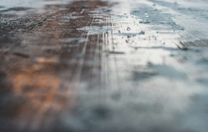 brown and black wooden surface