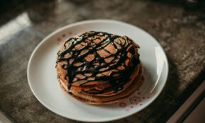 a chocolate cake on a plate
