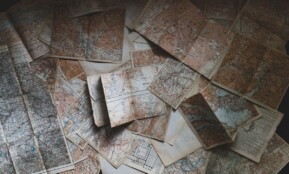 maps lying on the floor