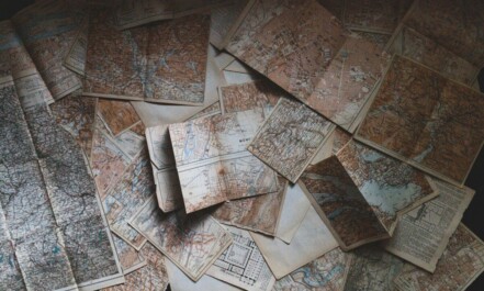 maps lying on the floor