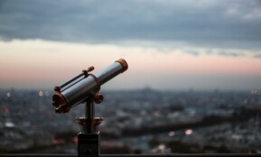 black telescope during day time