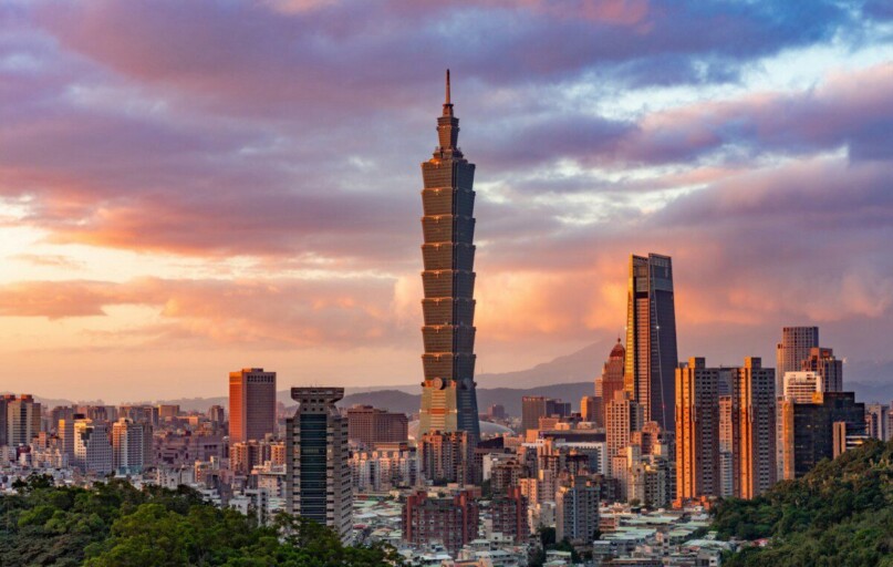 high rise building during sunset