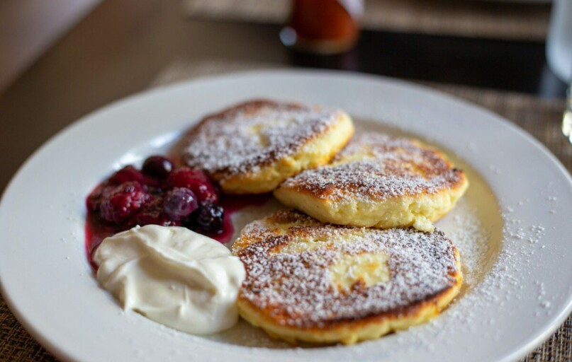 brown and white pastry on white ceramic plate