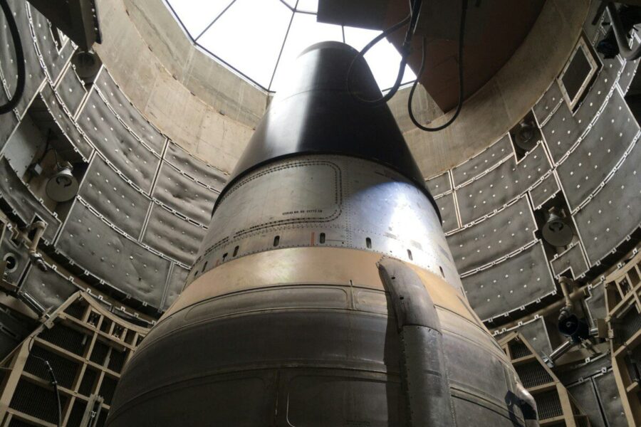 A large metal object inside of a building