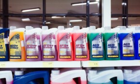 white and blue plastic bottles