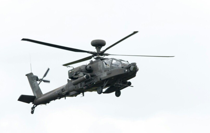 grayscale photo of helicopter