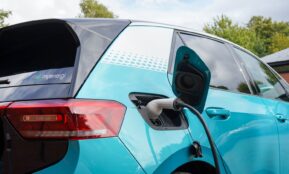 red and black car door