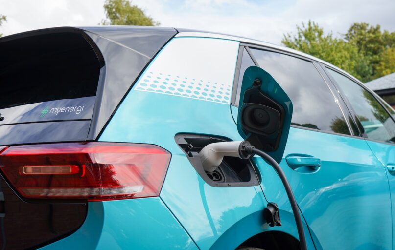 red and black car door