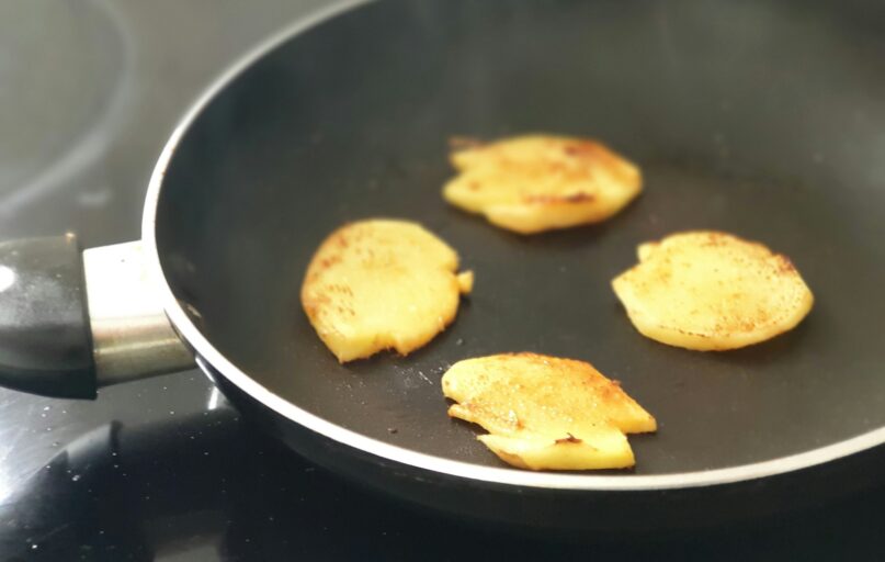 brown cookies on black plate