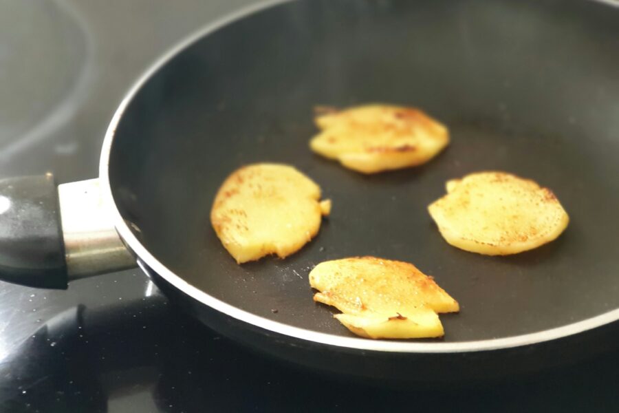 brown cookies on black plate