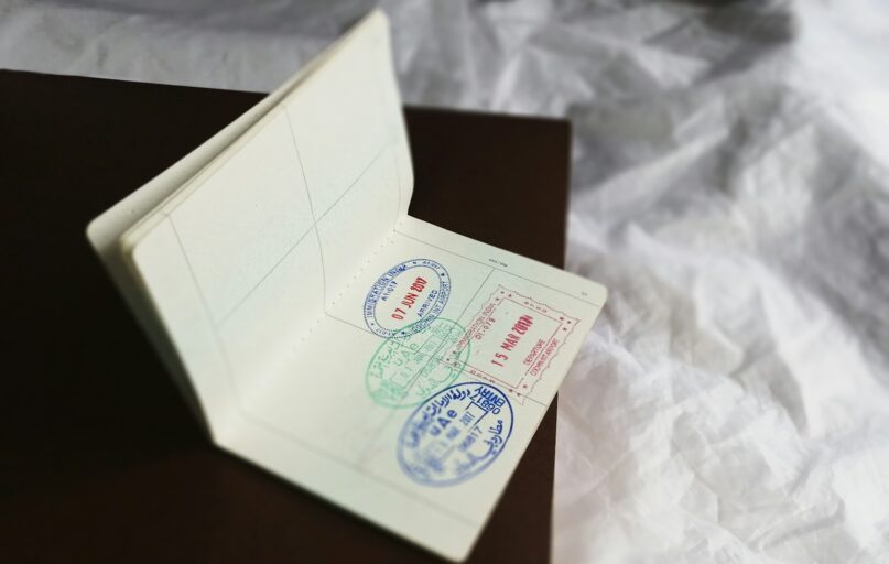 a close up of a piece of paper with stamps on it