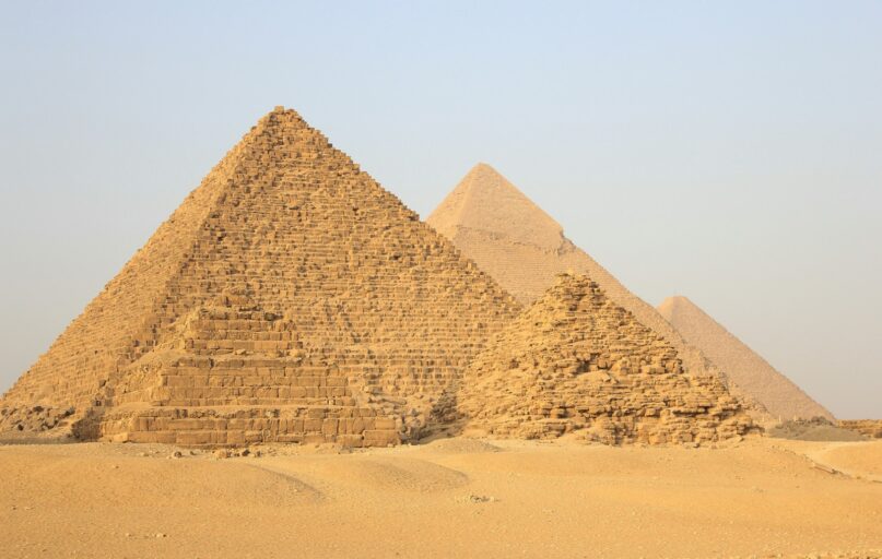 landscape photography of pyramid