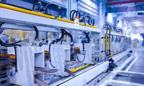 a factory with a lot of machines in it