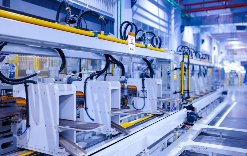 a factory with a lot of machines in it