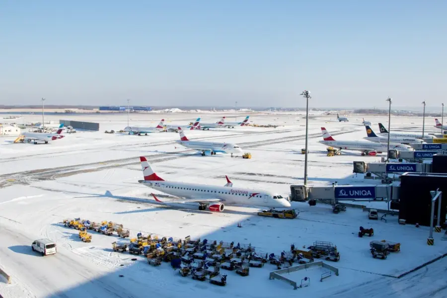 Žiemiški orai neapleidžia Europos: dėl gausaus snygio laikinai uždarytas Vienos oro uostas