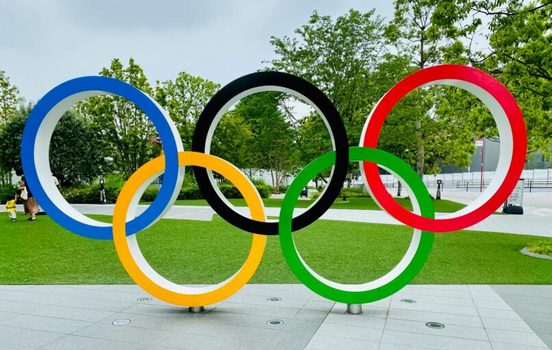 red blue and green heart shaped decor