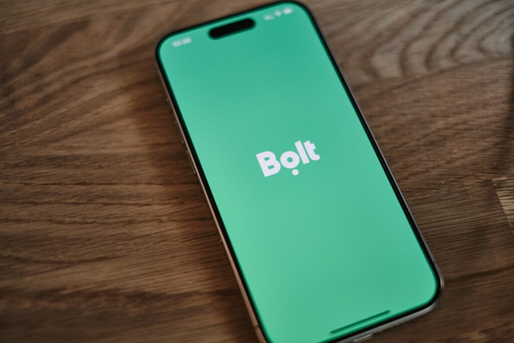 A phone with the bokt logo on it