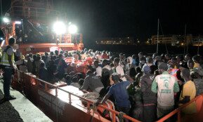 Prie Kanarų salų išgelbėta beveik 500 migrantų. EPA-ELTA nuotr.