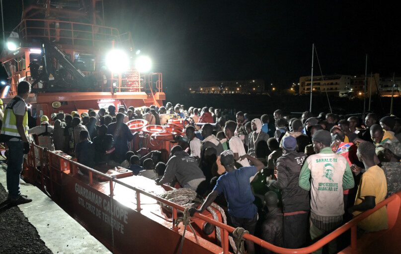 Prie Kanarų salų išgelbėta beveik 500 migrantų. EPA-ELTA nuotr.