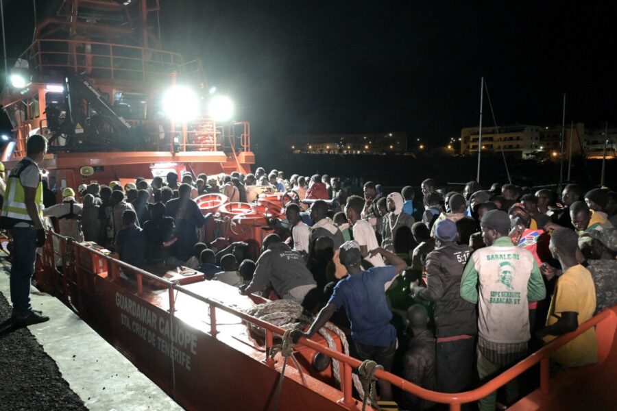 Prie Kanarų salų išgelbėta beveik 500 migrantų. EPA-ELTA nuotr.