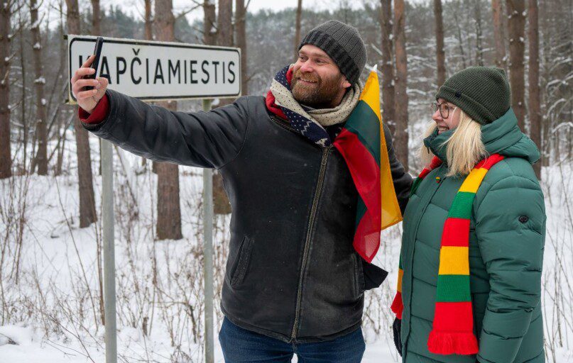 Protestas Kapčiamiestyje. ELTA