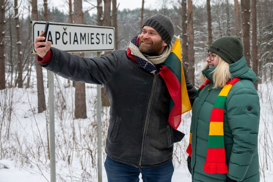 Protestas Kapčiamiestyje. ELTA