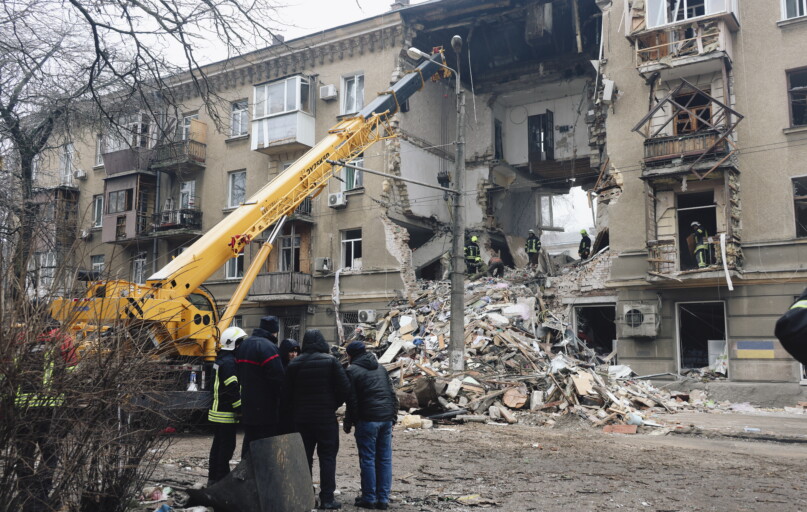 Rusijos atakos Odesoje. EPA-ELTA