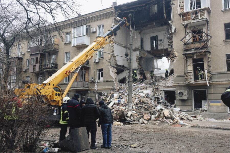 Rusijos atakos Odesoje. EPA-ELTA