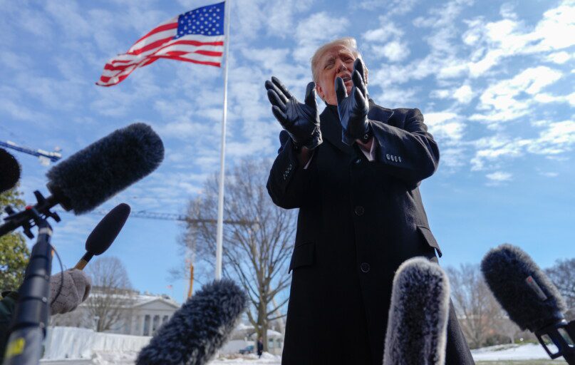 Trumpas: tikėkimės, kad karinių veiksmų prieš Iraną neprireiks. EPA-ELTA