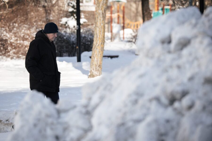 Pirmadienio šaltis sostinėje. ELTA / Andrius Ufartas
