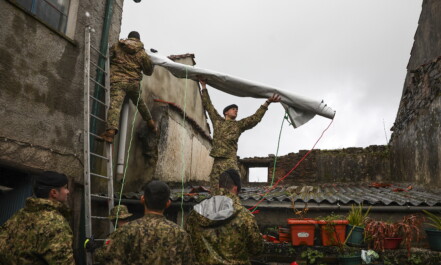 Prie Ispanijos ir Portugalijos artėja audra Leonardas. EPA-ELTA