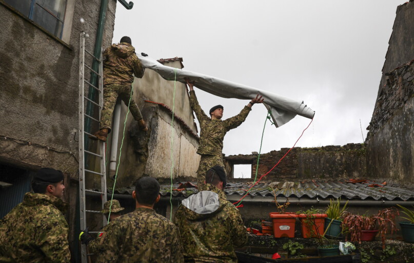 Prie Ispanijos ir Portugalijos artėja audra Leonardas. EPA-ELTA
