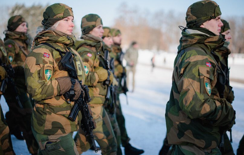 NATO Daugianacionalinės kovinės grupės integracijos ir vadovavimo Vokietijos 45-ajai brigadai „Lietuva“ perdavimo ceremonija. ELTA / Josvydas Elinskas