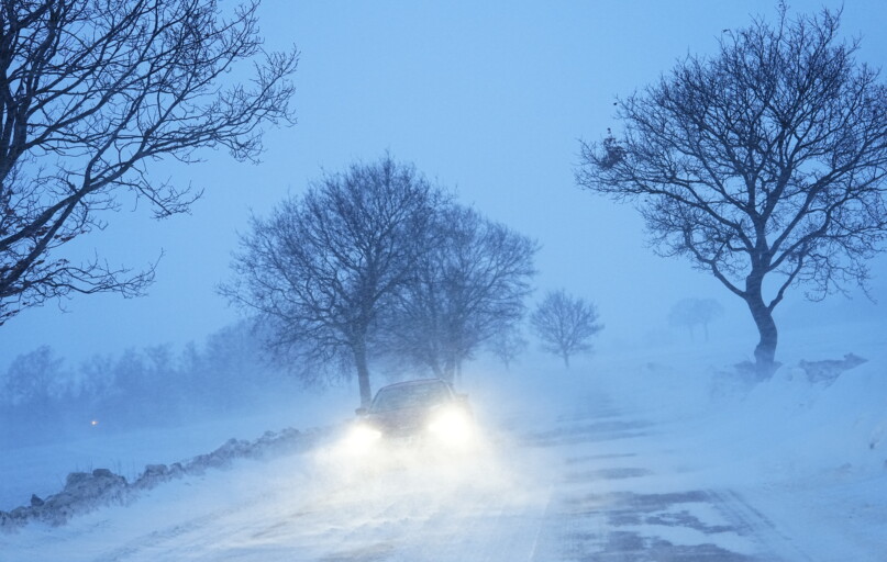 Daniją užgriuvo smarki sniego audra. EPA-ELTA