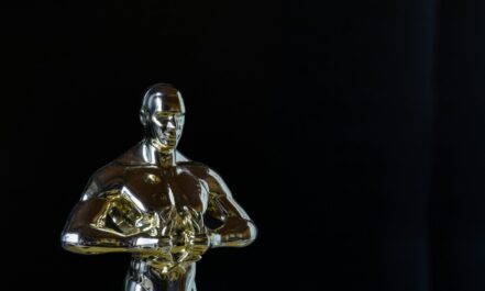 a gold and silver statue