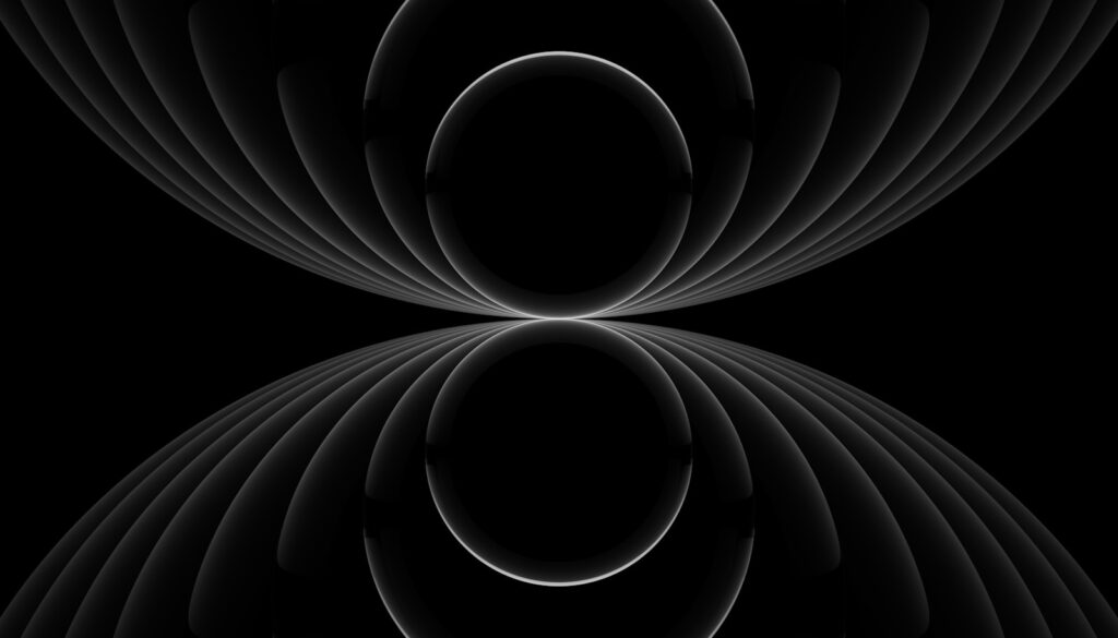 a black and white photo of a circular object